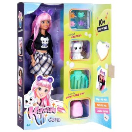 POUPEE KAWAII-HI CORA AVEC FIGURINE ET 10 SURPRISES - POUPEE MANNEQUIN SIMBA-4006592097127-Lilojouets-Questembert-Muzillac-Morbi