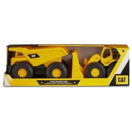 PACK 2 ENGINS CHANTIER 25CM CATERPILLAR BENNE ET CHARGEUR FRONTAL-0021664820469-Lilojouets-Questembert-Muzillac-Morbihan