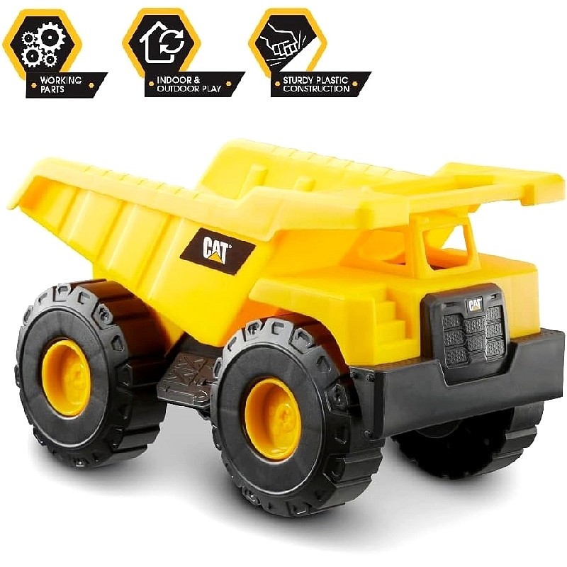 Lot De 3 Véhicules De Chantier Jouets - Pelleteuse, Camion Benne, Tractopelle - À Friction Pour Enfants 3 Ans +