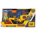 MINI PELLETEUSE 20CM AVEC FIGURINE 10CM ET ACCESSOIRES - CATERPILLAR