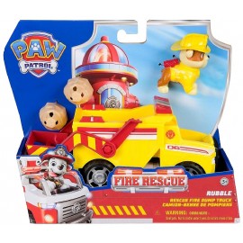 CAMION-BENNE DE POMPIERS 15CM AVEC FIGURINE RUBEN DE PAT PATROUILLE-0681147061507-Lilojouets-Questembert-Muzillac-Morbihan