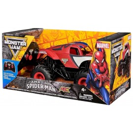 VOITURE RADIOCOM. SPIDERMAN MARVEL - MONSTER JAM-0681147077454-Lilojouets-Questembert-Muzillac-Morbihan