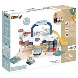 MON PREMIER GARAGE 56x32x29CM AVEC 1 VEHICULE - LITTLE SMOBY-3032161402024-Lilojouets-Questembert-Muzillac-Morbihan