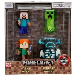 PACK 4 FIGURINES MINECRAFT 6CM EN METAL - JADA-4006333084621-Lilojouets-Questembert-Muzillac-Morbihan