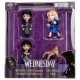 Pack 4 figurines wednesday mercredi addams 6cm en metal - jada-4006333089909-lilojouets-questembert-muzillac-morbihan