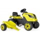 Porteur tracteur farmer xl vert a pedales avec remorque - smoby-3032167101303-lilojouets-questembert-muzillac-morbihan