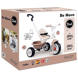 TRICYCLE BE MOVE BEIGE EVOLUTIF 2EN1 METAL - SMOBY-3032167403384-Lilojouets-Questembert-Muzillac-Morbihan