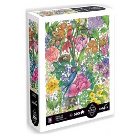 PUZZLE FLEURS DE PRINTEMPS 500 PIECES 48X33CM AVEC POSTER - CALYPTO-3373910073158-Lilojouets-Questembert-Muzillac-Morbihan