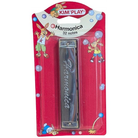 HARMONICA EN METAL 32 NOTES 13CM - KIM'PLAY-3225430001923-Lilojouets-Questembert-Muzillac-Morbihan