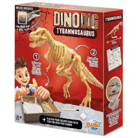 COFFRET DINODIG TYRANNOSAURUS DANS PLATRE AVEC VRAIE DENT - SQUELETTE A DETERRER