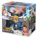 PACK 2 SUPER KARTS RADIOCOM. 14CM RACING ET BATTLE 2.4GHZ AVEC BATTERIES - BUKI