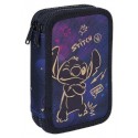 TROUSSE GOLD STITCH 20X13X6CM - 2 COMPARTIMENTS AVEC ACCESSOIRES 35 PIECES