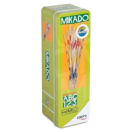 JEU DE MIKADO - 41 BAGUETTES EN BOIS DE 17CM AVEC BOITE METAL - CAYRO-8422878071210-Lilojouets-Questembert-Muzillac-Morbihan