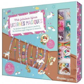 GRAND COFFRET MES FABULEUX BIJOUX LICORNES MAGIQUES 10 BRACELETS - AUZOU BIJOUX-9791039546324-Lilojouets-Questembert-Muzillac-Mo