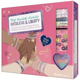 GRAND COFFRET MES BRACELETS D'AMITIE BRESILIENS ET LIBERTY - AUZOU BIJOUX