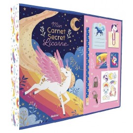 COFFRET MON CARNET SECRET LICORNE A PERSONNALISER - MA PETITE PAPETERIE AUZOU-9791039564182-Lilojouets-Questembert-Muzillac-Morb