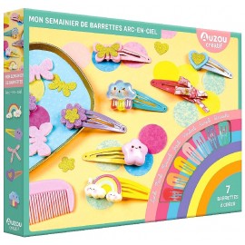 COFFRET MON SEMAINIER DE 7 BARRETTES ARC-EN-CIEL A CREER - AUZOU CREATIF