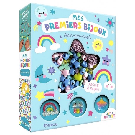 COFFRET MES PREMIERS BIJOUX ARC-EN-CIEL - 230 PERLES ET ACC. - AUZOU BIJOUX-9791039567275-Lilojouets-Questembert-Muzillac-Morbih