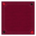 TAPIS DE JEU CARTES 70X70CM BORDEAUX ANTIDERAPANT - GAMME EXCELLENCE