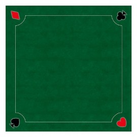 TAPIS DE JEU CARTES 60X60CM VERT ANTIDERAPANT - GAMME EXCELLENCE