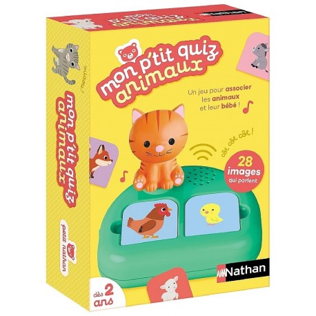 MON P'TIT QUIZ DES ANIMAUX - 28 IMAGES QUI PARLENT - NATHAN-3701656100485-Lilojouets-Questembert-Muzillac-Morbihan
