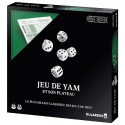 JEU YAM 421 - PLATEAU 26CM 5 DES ET FEUILLES DE SCORE - SERIE NOIRE DUJARDIN