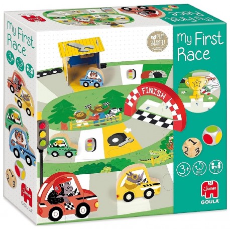 JEU MA PREMIERE COURSE - MY FIRST RACE PLATEAU PUZZLE - JUMBO GOULA-8410446002322-Lilojouets-Questembert-Muzillac-Morbihan