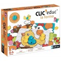 COFFRET CLIC'EDUC LA FERME - 8 PLANCHES 48 PIONS DE COULEURS - NATHAN