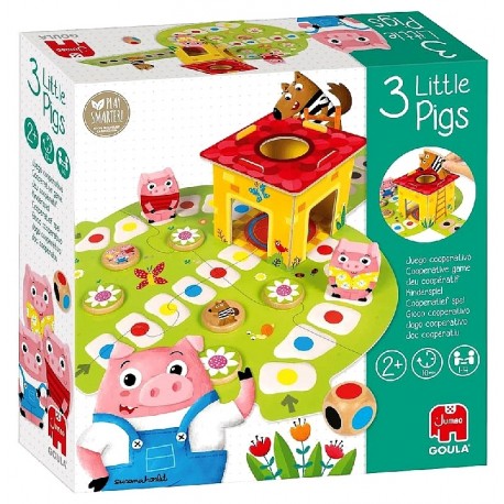 JEU 3 LITTLE PIGS - JEU COOPERATIF - LES 3 PETITS COCHONS - JUMBO GOULA-8410446531464-Lilojouets-Questembert-Muzillac-Morbihan