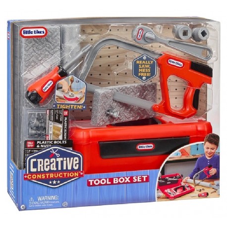 BOITE A OUTILS CONSRUCTION SET AVEC ACCESSOIRES ET MATERIAUX EN MOUSSE-0050743643262-Lilojouets-Questembert-Muzillac-Morbihan