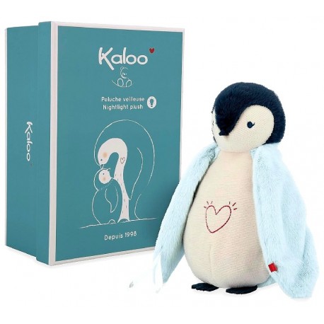 PELUCHE VEILLEUSE MANCHOT BLEU AVEC BOITE KALOO-3666502120102-Lilojouets-Questembert-Muzillac-Morbihan