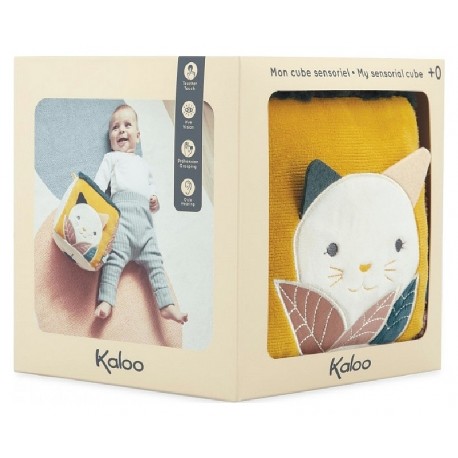MON CUBE SENSORIEL MOUSSE ET TISSU - KALOO-3666502270005-Lilojouets-Questembert-Muzillac-Morbihan