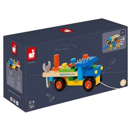 CAMION DE BRICOLAGE 17 PIECES EN BOIS - BRICO'KIDS - JANOD-3700217350222-Lilojouets-Questembert-Muzillac-Morbihan