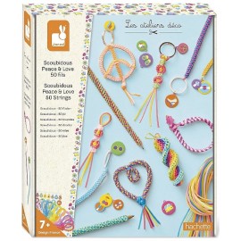 COFFRET SCOUBIDOUS PEACE & LOVE A CREER - 50 FILS - LES ATELIERS DECO JANOD