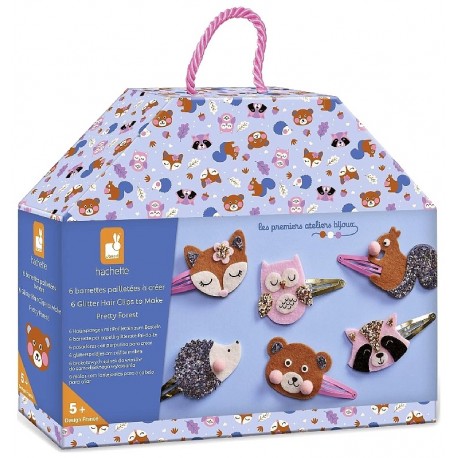 VALISETTE 6 BARRETTES A CREER - PRETTY FOREST - LES PREMIERS ATELIERS BIJOUX-3700217391805-Lilojouets-Questembert-Muzillac-Morbi