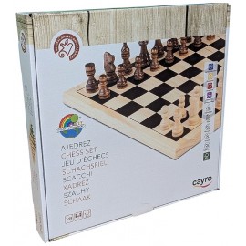 JEU D'ECHECS EN BOIS - PLATEAU 29X29CM-8422878706334-Lilojouets-Questembert-Muzillac-Morbihan