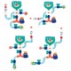 Grand circuit d'eau - tuyaux d'eau xxl - 16 pieces interchangeables - ludi-3550833400852-lilojouets-questembert-muzillac-morbiha