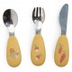 Set de couverts 3 pieces inox et silicone - trois petits lapins moulin roty-3575676782323-lilojouets-questembert-muzillac-morbih