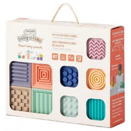 MES PREMIERS CUBES EDUCATIFS SENSORIELS 12 PIECES SOUPLES - BABYTOLOVE-3700552350543-Lilojouets-Questembert-Muzillac-Morbihan