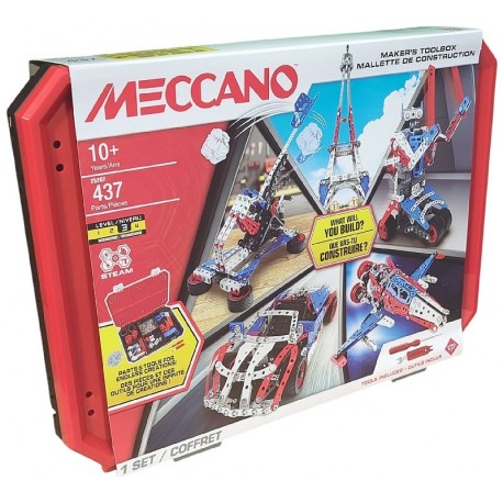 MALLETTE DE CONSTRUCTION MECCANO 437 PIECES EN METAL NIVEAU 3-3701405829933-Lilojouets-Questembert-Muzillac-Morbihan