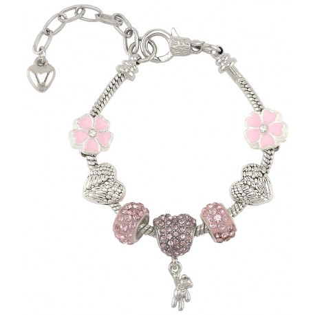 BRACELET OURSON - AVEC PETIT SACHET TISSU-3760111717101-Lilojouets-Questembert-Muzillac-Morbihan