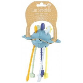 JOUET D'EVEIL SILICONE LUNE SENSORIELLE BLEUE - ULYSSE-3760111717316-Lilojouets-Questembert-Muzillac-Morbihan