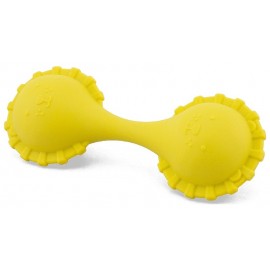 HOCHET MARACA JAUNE 15CM EN SILICONE MARACADOU JAUNE - ULYSSE-3760111717477-Lilojouets-Questembert-Muzillac-Morbihan