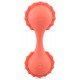 Hochet maraca rouge 15cm en silicone maracadou jaune - ulysse-3760111717484-lilojouets-questembert-muzillac-morbihan