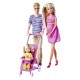 Pack 2 poupees steffi famille heureuse avec poussette et bebe - simba-4006592089177-lilojouets-questembert-muzillac-morbihan