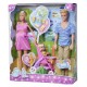 Pack 2 poupees steffi famille heureuse avec poussette et bebe - simba-4006592089177-lilojouets-questembert-muzillac-morbihan