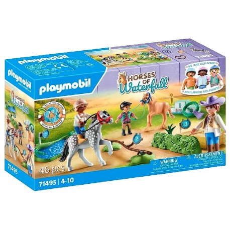 71495 CAVALIERS PONEYS ET SAUTS D'OBSTACLES - PLAYMOBIL HORSES OF WATERFALL-4008789714954-Lilojouets-Questembert-Muzillac-Morbih
