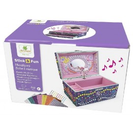 BOITE MUSICALE LICORNE POUR BIJOUX - 650 MOSAIQUES TIROIR ET MIROIR - STICK&FUN-3517130012423-Lilojouets-Questembert-Muzillac-Mo