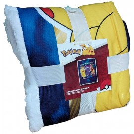 COUVERTURE SHERPA POKEMON EMBLEMATIQUES - PLAID 100X150CM-3700043316966-Lilojouets-Questembert-Muzillac-Morbihan
