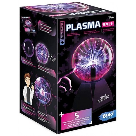 BOULE PLASMA 13CM - SCIENCE PLUS - REACTIONS AUX SONS ET AU TOUCHER - BUKI-3700802105138-Lilojouets-Questembert-Muzillac-Morbiha